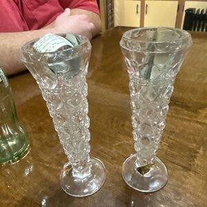 Elegant Clear Glass Vase Set
